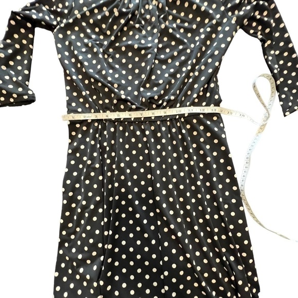Ann Taylor Solid Black and White Polka Dot Dress size Small - Picture 9 of 9